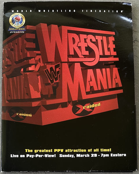 WRESTLEMANIA XIV ORIGINAL PRESS KIT PROGRAM (1998-TYSON, AUSTIN, MICHAELS)
