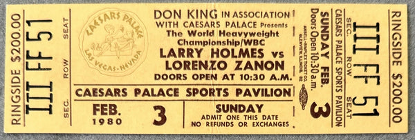 HOLMES, LARRY-LORENZON ZANON FULL TICKET (1980)