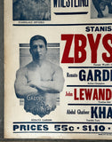 ZBYSZKO, STANISLAUS-JOE STOCCA & RENATO GARDINI-NAGY SANDOR ON SITE WRESTLING POSTER (1930)