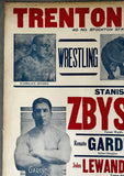 ZBYSZKO, STANISLAUS-JOE STOCCA & RENATO GARDINI-NAGY SANDOR ON SITE WRESTLING POSTER (1930)