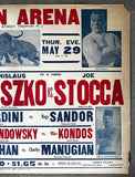 ZBYSZKO, STANISLAUS-JOE STOCCA & RENATO GARDINI-NAGY SANDOR ON SITE WRESTLING POSTER (1930)