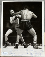 JACK, BEAU-FRITZIE ZIVIC DUAL SIGNED TYPE 1 WIRE PHOTO (1943-JSA)