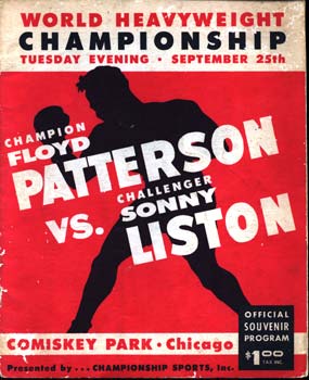 LISTON, SONNY-FLOYD PATTERSON I OFFICIAL PROGRAM (1962)