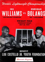 WILLIAMS, IKE-ENRIQUE BOLANOS OFFICIAL PROGRAM (1949)