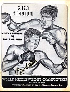 GRIFFITH, EMILE-NINO BENVENUTI II OFFICIAL PROGRAM (1967-SIGNED BY GRIFFITH)