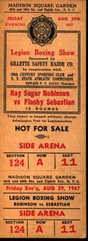 ROBINSON, SUGAR RAY-FLASHY SEBASTIAN FULL TICKET (1947)