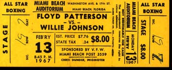 PATTERSON, FLOYD-WILLIE JOHNSON FULL TICKET (1967)
