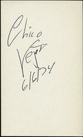 VEJAR, CHICO SIGNED INDEX CARD