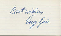 ZALE, TONY SIGNED INDEX CARD