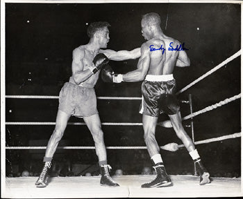 SADDLER, SANDY SIGNED WIRE PHOTO