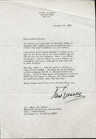TUNNEY, GENE SIGNED LETTER