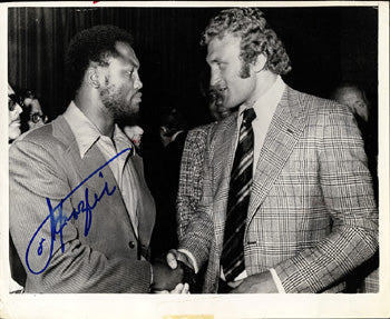 FRAZIER, JOE SIGNED WIRE PHOTO