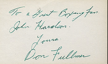 FULLMER, DON SIGNED INDEX CARD