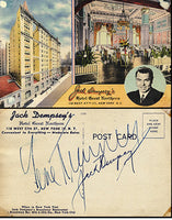 DEMPSEY, JACK & GENE TUNNEY SIGNED POSTCARD