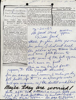 MOORE< ARCHIE SIGNED HAND WRITTEN LETTER