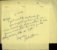 MOORE, ARCHIE SIGNED LETTER