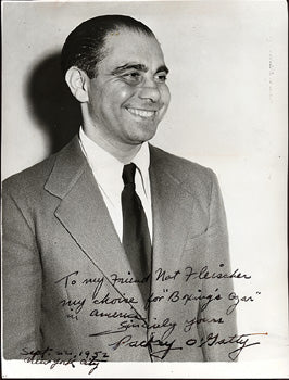 O'GATTY, PACKEY SIGNED PHOTO (TO NAT FLEISCHER)