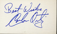 ORTIZ, CARLOS SIGNED INDEX CARD