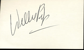 PEP, WILLIE SIGNED INDEX CARD