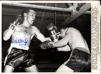 PEP. WILLIE SIGNED WIRE PHOTO (CHARLIE TITONE FIGHT)