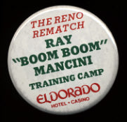 MANCINI, RAY "BOOM BOOM" TRAINING CAMP PIN (1980'S)
