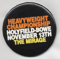 HOLYFIELD, EVANDER-RIDDICK BOWE I SOUVENIR PIN (1992)