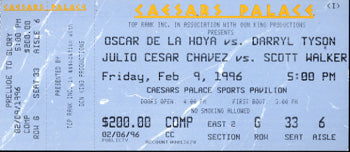 DE LA HOYA, OSCAR-DARRYL TYSON FULL TICKET (1996)