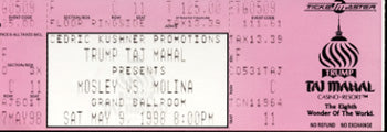 MOSLEY, SUGAR SHANE-JOHN JOHN MOLINA FULL TICKET (1998)