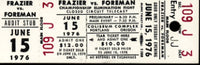 FRAZIER, JOE-GEORGE FOREMAN II FULL CLOSED CIRCUIT TICKET (1976)