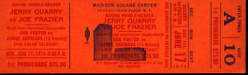 FRAZIER, JOE-JERRY QUARRY II FULL TICKET (1974)