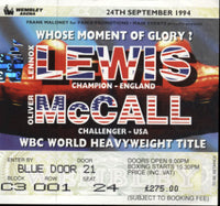 LEWIS, LENNOX-OLIVER MCCALL STUBLESS TICKET (1994)