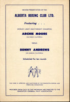MOORE, ARCHIE-SONNY ANDREWS OFFICIAL PROGRAM (1956)