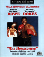 BOWE, RIDDICK-MICHAEL DOKES OFFICIAL PROGRAM (1993)