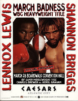 LEWIS, LENNOX-SHANNON BRIGGS OFFICIAL PROGRAM (1998)