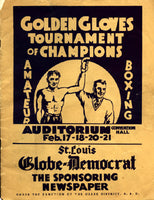 MOORE, ARCHIE AMATEUR GOLDEN GLOVES TOURNAMENT OF CHAMPIONS PROGRAM (1936)