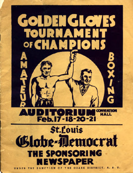 MOORE, ARCHIE AMATEUR GOLDEN GLOVES TOURNAMENT OF CHAMPIONS PROGRAM (1936)
