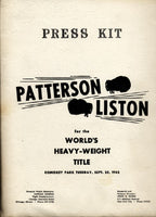 LISTON, SONNY-FLOYD PATTERSON I PRESS KIT (1962)