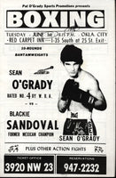 O'GRADY, SEAN-RICHIE SANDOVAL OFFICIAL PROGRAM (1976)