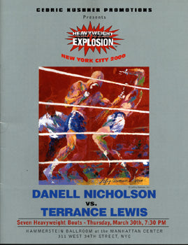 NICHOLSON, DANELL-TERRANCE LEWIS OFFICIAL PROGRAM & NYS COMMISSION PASS (2000)