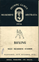 1956 OLYMPIC BOXING PROGRAM (November 28, 1956)