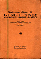 TUNNEY, GENE TESTIMONIAL DINNER PROGRAM (1928)