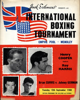 COOPER, HENRY-ROY HARRIS OFFICIAL PROGRAM (1960)