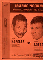 NAPOLES, JOSE-ERNIE LOPEZ OFFICIAL PROGRAM (1970)