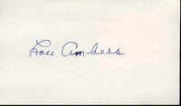 AMBERS, LOU SIGNED INDEX CARD