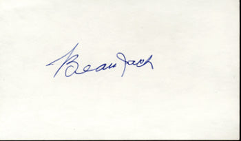 JACK, BEAU SIGNED INDEX CARD