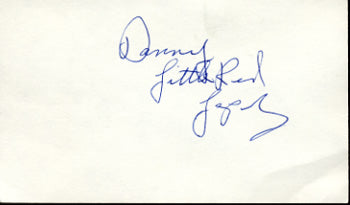 LOPEZ, DANNY "LITTLE RED" SIGNED INDEX CARD