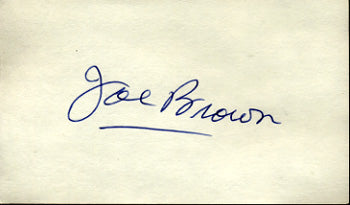 BROWN, JOE SIGNED INDEX CARD