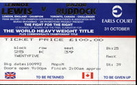 LEWIS, LENNOX-RAZOR RUDDOCK FULL TICKET (1992)