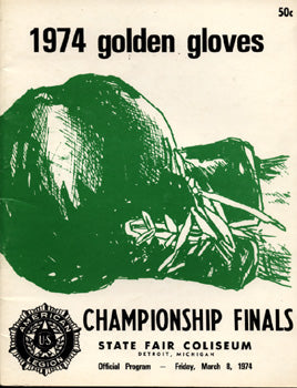 1974 MICHIGAN GOLDEN GLOVES FINALS OFFICIAL PROGRAM