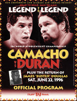 DURAN, ROBERTO-HECTOR "MACHO" CAMACHO OFFICIAL PROGRAM (1996)